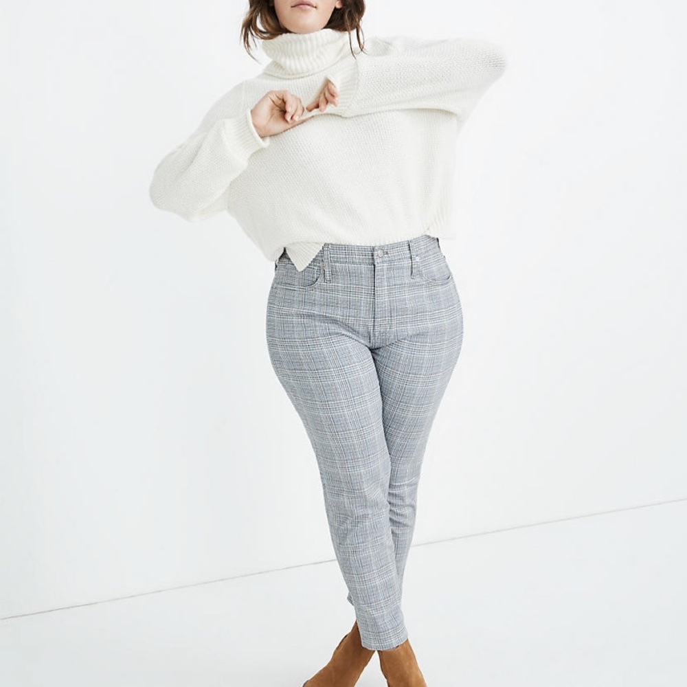 Madewell Stovepipe Jeans in Glen Plaid